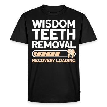 Dents de sagesse Dentiste patient de dent de sagesse - T-shirt Premium bio Homme - noir - Devant - Nico (187cm)