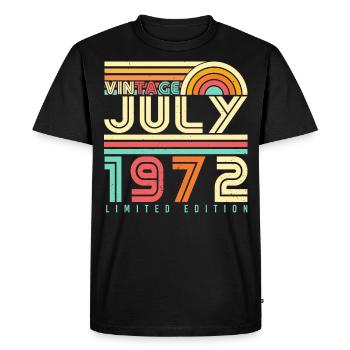Congratulations on the age of 50 July 1972 - Men's Premium Organic T-Shirt - black - Front - Nico (187cm)