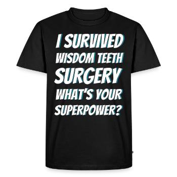 Dents de sagesse Dentiste patient de dent de sagesse - T-shirt Premium bio Homme - noir - Devant - Nico (187cm)