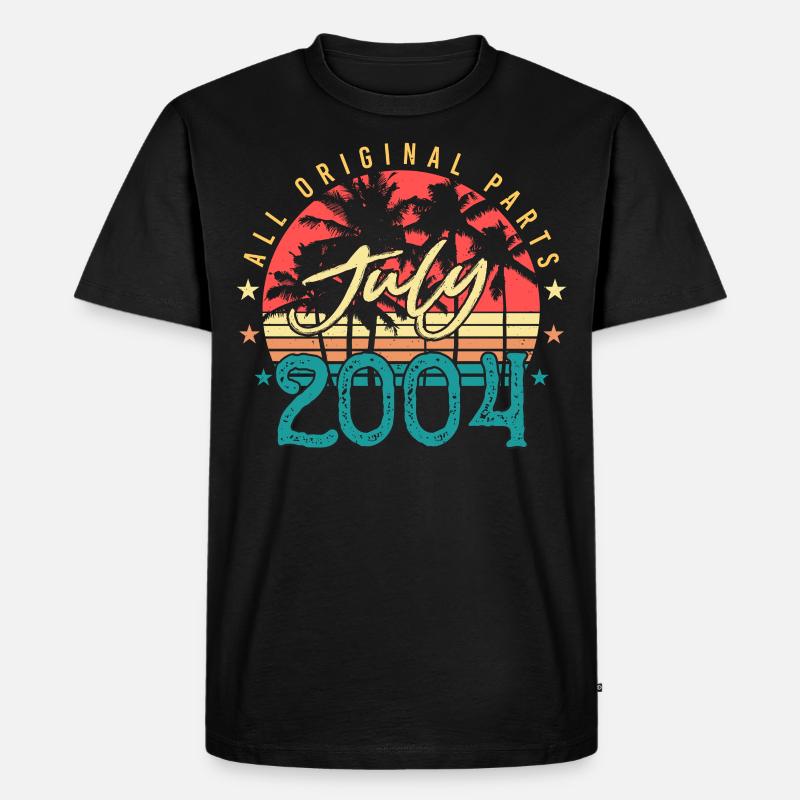 Juli 2004 Endlich Volljährig - Männer Premium Bio T-Shirt - Schwarz