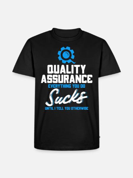 QA Engineer QA Tester Software Tester - Men's Premium Organic T-Shirt - black