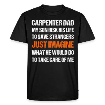 Son Father Zimmermann Father Family - Men's Premium Organic T-Shirt - black - Front - Nico (187cm)