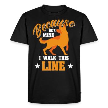 Chien policier berger allemand Chien policier Chien policier Chien policier - T-shirt Premium bio Homme - noir - Devant - Nico (187cm)