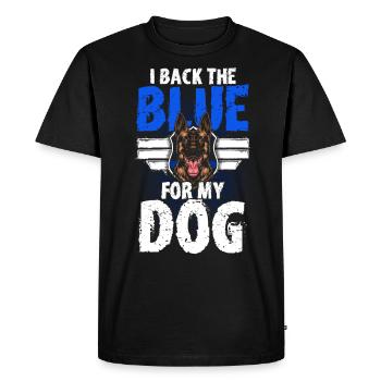 Chien policier berger allemand Chien policier Chien policier Chien policier - T-shirt Premium bio Homme - noir - Devant - Nico (187cm)