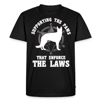 Chien policier berger allemand Chien policier Chien policier Chien policier - T-shirt Premium bio Homme - noir - Devant - Nico (187cm)