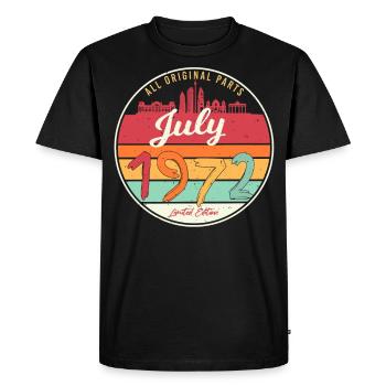 Congratulations on the age of 50 July 1972 - Men's Premium Organic T-Shirt - black - Front - Nico (187cm)