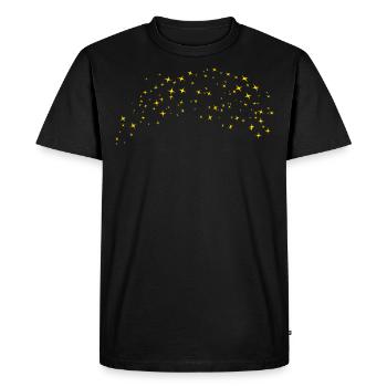 Bogey étoile dorée dans la nuit - T-shirt Premium bio Homme - noir - Devant - Nico (187cm)
