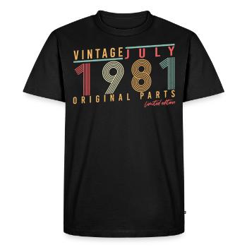 Original Juillet 1981 - T-shirt Premium bio Homme - noir - Devant - Nico (187cm)