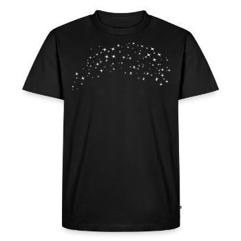 Bogey en étoile blanche dans la nuit - T-shirt Premium bio Homme - noir - Devant - Nico (187cm)