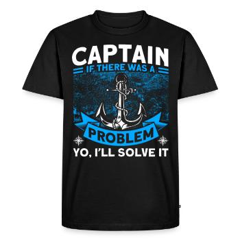 Boat Lovers Boat Captain Captains - Men's Premium Organic T-Shirt - black - Front - Nico (187cm)