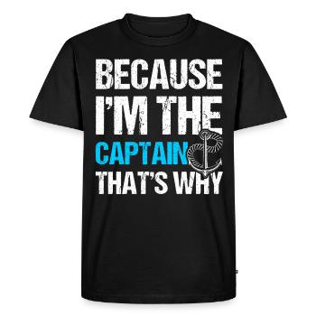 Boat Lovers Boat Captain Captains - Men's Premium Organic T-Shirt - black - Front - Nico (187cm)