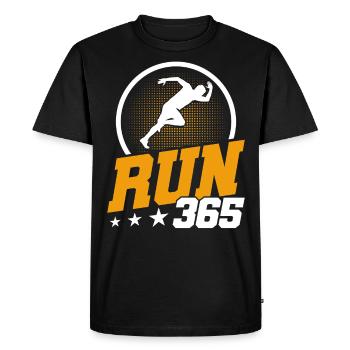 Motivation Streak Running Runner Marathon - T-shirt Premium bio Homme - noir - Devant - Nico (187cm)