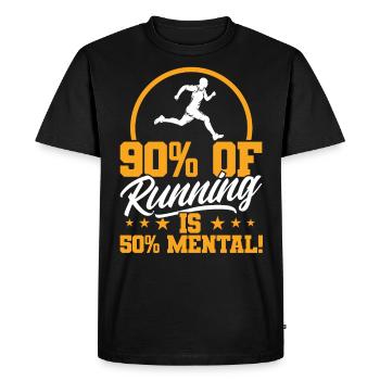 Motivation Streak Running Runner Marathon - T-shirt Premium bio Homme - noir - Devant - Nico (187cm)