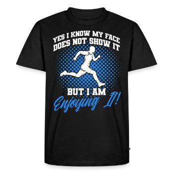 Motivation Streak Running Runner Marathon - T-shirt Premium bio Homme - noir - Devant - Nico (187cm)