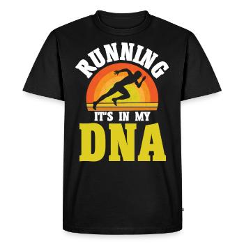 Motivation Streak Running Runner Marathon - T-shirt Premium bio Homme - noir - Devant - Nico (187cm)
