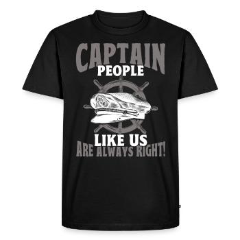 Boat Lovers Boat Captain Captains - Men's Premium Organic T-Shirt - black - Front - Nico (187cm)