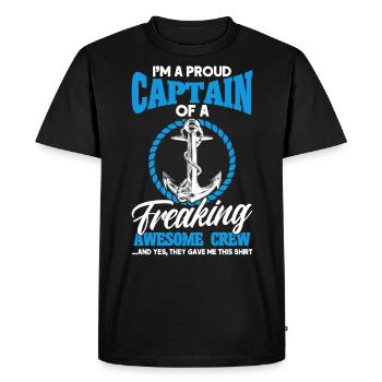 Boat Lovers Boat Captain Captain Captains - Men's Premium Organic T-Shirt - black - Front - Nico (187cm)