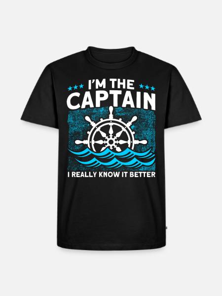 Amateurs de bateau Capitaine de bateau Capitaine Capitaines - T-shirt Premium bio Homme - noir