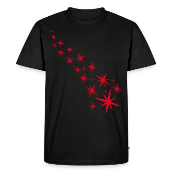 Red starry sky - Men's Premium Organic T-Shirt - black - Front - Nico (187cm)
