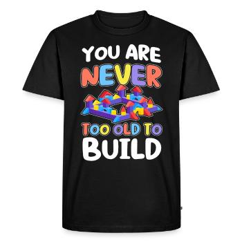 Construire un bloc de serrage bloc de construction - T-shirt Premium bio Homme - noir - Devant - Nico (187cm)