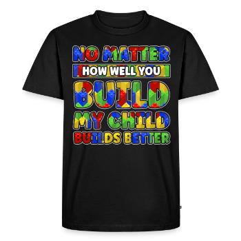 Construire un bloc de serrage bloc de construction - T-shirt Premium bio Homme - noir - Devant - Nico (187cm)