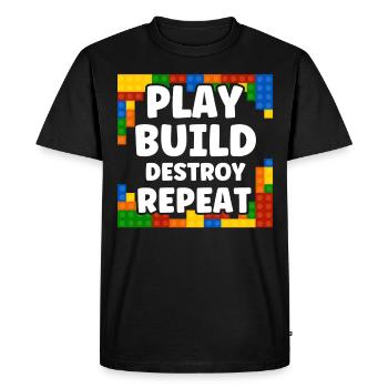 Repeat clamping block block - Men's Premium Organic T-Shirt - black - Front - Nico (187cm)