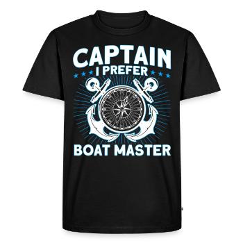 Boat Lovers Boat Captain Captain Captains - Men's Premium Organic T-Shirt - black - Front - Nico (187cm)