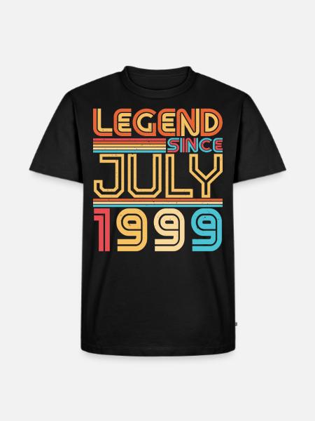 Geburtsmonat Juli 1999 - Männer Premium Bio T-Shirt - Schwarz