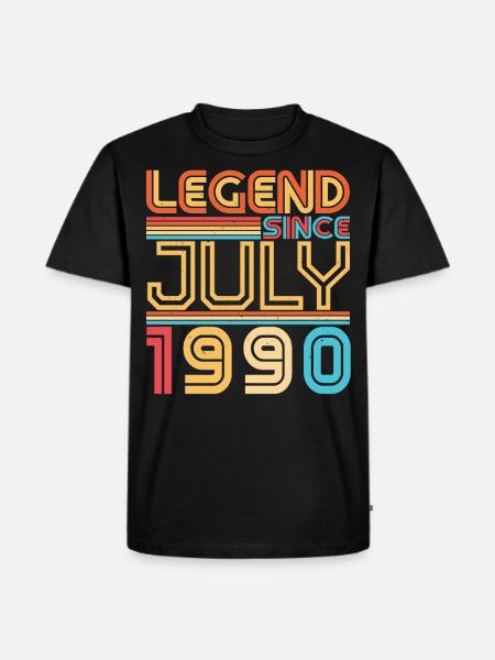 Juli 1990 Geschenkidee - Männer Premium Bio T-Shirt - Schwarz