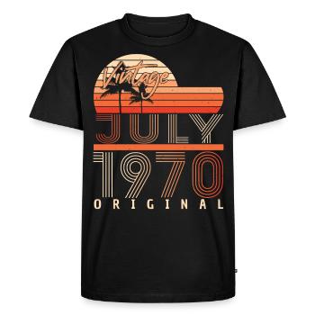 Né en 1970 en juillet - T-shirt Premium bio Homme - noir - Devant - Nico (187cm)