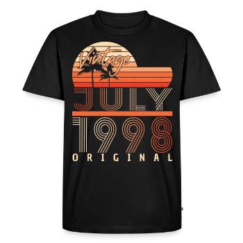 Year of construction July 1998 - Men's Premium Organic T-Shirt - black - Front - Nico (187cm)