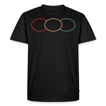Drei Kringel Simpel Design - T-shirt Premium bio Homme - noir - Devant - Nico (187cm)
