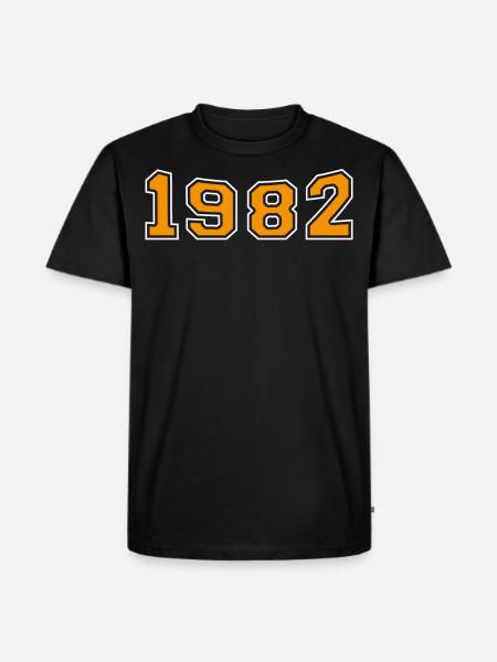 1982 Year Oranges Design - Men's Premium Organic T-Shirt - black