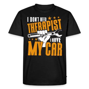 Drôle de repaire de voitures Mécanicien automobile Amateurs de voitures - T-shirt Premium bio Homme - noir - Devant - Nico (187cm)