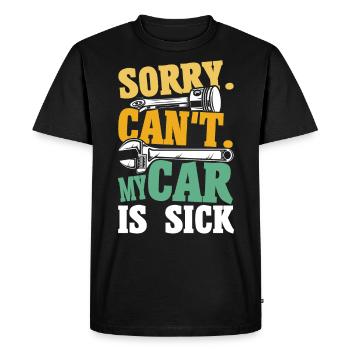 Drôle de repaire de voitures Mécanicien automobile Amateurs de voitures - T-shirt Premium bio Homme - noir - Devant - Nico (187cm)