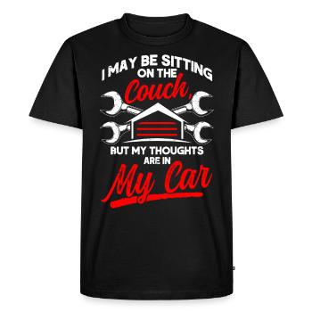 Drôle de repaire de voitures Mécanicien automobile Amateurs de voitures - T-shirt Premium bio Homme - noir - Devant - Nico (187cm)