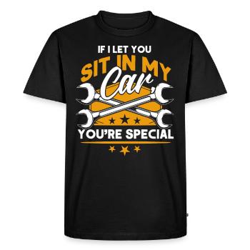 Drôle de repaire de voitures Mécanicien automobile Amateurs de voitures - T-shirt Premium bio Homme - noir - Devant - Nico (187cm)