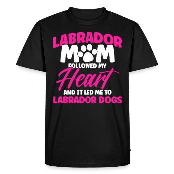 Animal de compagnie Labrador Mama Dog Labrador - T-shirt Premium bio Homme - noir - Devant - Nico (187cm)