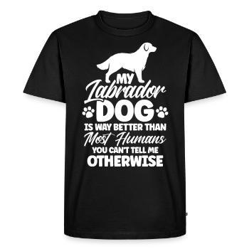 Animal de compagnie Labrador Mama Dog Labrador - T-shirt Premium bio Homme - noir - Devant - Nico (187cm)