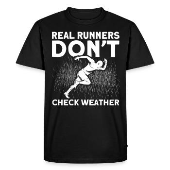 Motivation Streak Running Runner Marathon - T-shirt Premium bio Homme - noir - Devant - Nico (187cm)