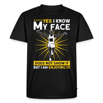 Motivation Streak Running Runner Marathon - T-shirt Premium bio Homme - noir - Devant - Nico (187cm)