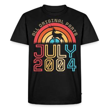 A atteint sa majorité en juillet 2004 - T-shirt Premium bio Homme - noir - Devant - Nico (187cm)