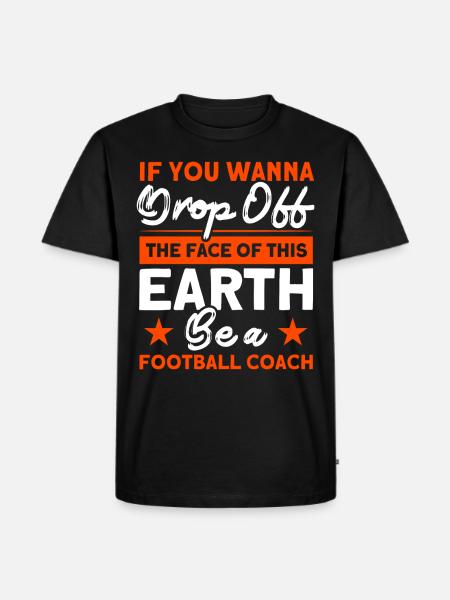 Become a football coach - Men's Premium Organic T-Shirt - black