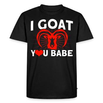 Vintage Retro Goat Breeder Goat Goat Lover - Men's Premium Organic T-Shirt - black - Front - Nico (187cm)