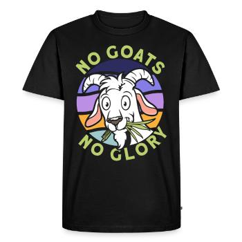 Vintage Retro Goat Breeder Goat Goat Lover - Men's Premium Organic T-Shirt - black - Front - Nico (187cm)
