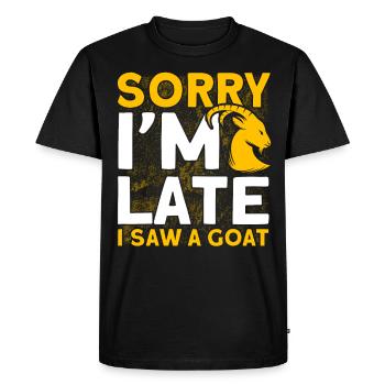 Vintage Retro Goat Breeder Goat Goat Lover - Men's Premium Organic T-Shirt - black - Front - Nico (187cm)
