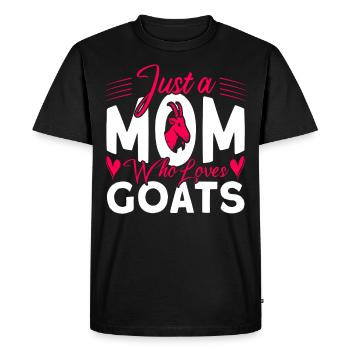 Vintage Retro Goat Breeder Goat Goat Lover - Men's Premium Organic T-Shirt - black - Front - Nico (187cm)