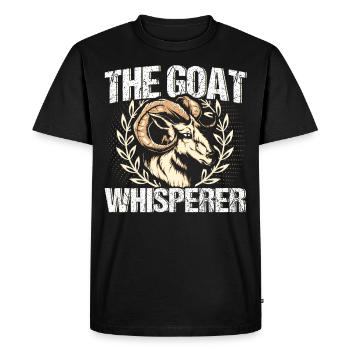 Vintage Retro Goat Breeder Goat Goat Lover - Men's Premium Organic T-Shirt - black - Front - Nico (187cm)