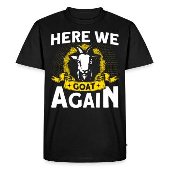 Vintage Retro Goat Breeder Goat Goat Lover - Men's Premium Organic T-Shirt - black - Front - Nico (187cm)