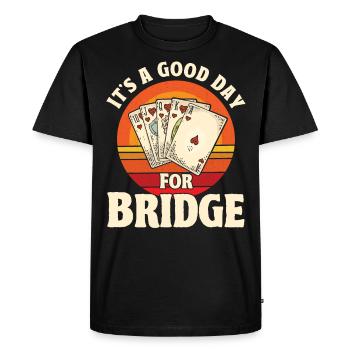 It's a good day for Bridge - Men's Premium Organic T-Shirt - black - Front - Nico (187cm)